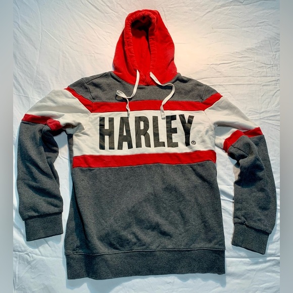 Vintage Harley-Davidson Slim Fit Hoodie Sweatshirt - Size S - Picture 2 of 7